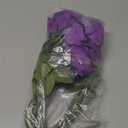 LFF 10Pcs Royal Purple Roses Artificial Flowers, Faux Silk Roses with 21.2" Long Stems & 2.36" Large Blooms, Lifelike Fake Roses for DIY Wedding Bouquet Home Party Vase Filler Table Centerpiece Decor