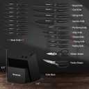 Knife Set, Astercook 21 Pieces Knife Sets for Kitchen with Block, Dishwasher Safe Kitchen Knife Set with Built-in Sharpener, German Stainless Steel Black Knife Block Set Mothers Day Gifts