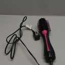 Hair Dryer Brush Blow Dryer in One, Upgraded 4 in 1 Hair Dryer and Styler Volumizer with Negative Ion Anti-frizz Ceramic Titanium Barrel Hot Air Hair Straightener Brush (Black/Pink)