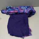 Summer Mae Blouson Tankini Swimsuits for Women 2026 Tummy Control Two Piece Bathing Suits with Sporty Pockets Swim Shorts (14, Purple Leaf Shadows)