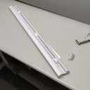 Cordless Light Filtering Mini Blind - 38 Inch Width, 64 Inch Length, 1" Slat Size - Pearl White - Cordless GII Morningstar Horizontal Windows Blinds for Interior by Achim Home Decor