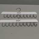 Bra Hanger for Closet, 2 Pack Tank Top Hanger w/20 Hooks Capacity Foldable Wood Space Saving Hangers, 360Rotating Closet Organizers and Storage for Dorm & Apartment for Bra Scarf Ties(White)