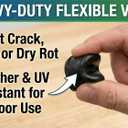 2" Vinyl End Caps (4 Pack) Fits 2" Outside Diameter Pipe (Not 2" ID) Flexible Black Push-On Rubber-Style Covers for Round Tubing, Posts & Furniture Legs