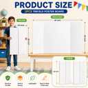 Cinrobiye 2 Pack Tri Fold Poster Board 36 x 48 Inches, White Corrugated Science Fair Display Board, Foldable Presentation Board for School Projects, Classroom Displays, Tabletop Exhibits