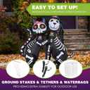 ZPISF 6 FT Halloween Inflatables Skeleton Black Cat and Dog Day of The Dead Outdoor Decorations, Inflatable Halloween Blow Up Yard Decorations with Built-in LED Lights for Yard Lawn Garden Decor