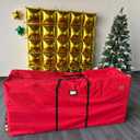 12 FT Christmas Tree Storage Bag,65x30x20 IN Heavy Duty 600D Oxford Fabric,Side Mesh Pockets,Reinforced Handles,Dual Zippers Wide Opening,Extra Large Storage for Big Xmas Tree & Decorations Balls