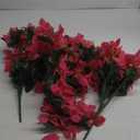 Artificial Faux Bougainvillea Flowers Plants for Outdoor Outside Summer Decoration, 2 PCS Fake Silk UV Resistant Look Real Long Trailing Vines for Front Door Porch Planter Urn Patio Balcony, Red