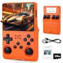 R40S Pro Handheld Retro Gaming Console – 256GB Storage, 3800mAh Battery, 3.5" Full-Lamination IPS Screen, 20+ Emulators, Preloaded 30, 000 Games, WiFi Multiplayer Support (Orange)