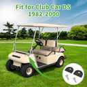 10L0L Golf Cart Front Top Strut Mount Pads with Stainless Steel Screws Kit for Club Car DS 1982-2000 Up
