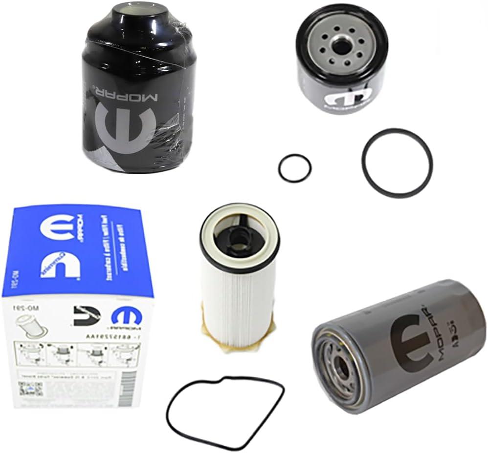 Mopar Genuine OEM Filters Bundle, Dodge Ram 6.7L Cummins Diesel Filter set; Fuel/Water Separator Filter Kit, Fuel Filter & Engine Oil Filter