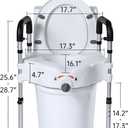 Raised Toilet Seat with Handles, Elevated Toilet Seat Riser for Elderly and Disabled, Support 300 lbs
