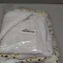 48 Inch Christmas Tree Skirt, White and Gold Faux Fur Xmas Tree Skirt, Thick Plush Velvet Tree Skirt for 4ft/6ft/7.5ft/9ft Christmas Trees, Large White Christmas Tree Skirt for Holiday Decoration