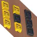 Battery Rack Compatible with DeWalt 20V Battery Holder, Battery Garage Tool, for Dewallt 20v Tools, Wall Displlackay Hook Holder (10PCS, Black)