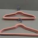 HOUSE DAY Lt Pink Velvet Hangers 20 Pack, Non Slip Clothes Felt Hanger Heavy Duty for Coat, Premium Slim Space Saving Suit Hangers for Closet Organizer, 360 Rotating Silver Hook