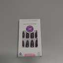 Brown Press On Nails Almond - KQueenest Chrome Press On Nails Medium, Sparkle Gel Fake Nails Press on with Mirror Effect, Glitter Glue on Nails Medium, Reusable Stick On Nails for Women Fall Winter