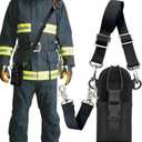 Radio Holster for Firefighter Bundle Set, Includes Radio Strap and Moveable Mic Holder, Duty Belt Holder, Anti-Sway Strap for EMS EMT Firefighters Polices
