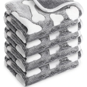 Reginary 4 Pcs Waterproof Guinea Pig Blankets Washable Small Animal Fleece Bedding Guinea Pig Cage Liners Reusable Training Pads Pet Pee Pad Sleep Mat for Hamster(Gray Bones,24 x 16 Inch)