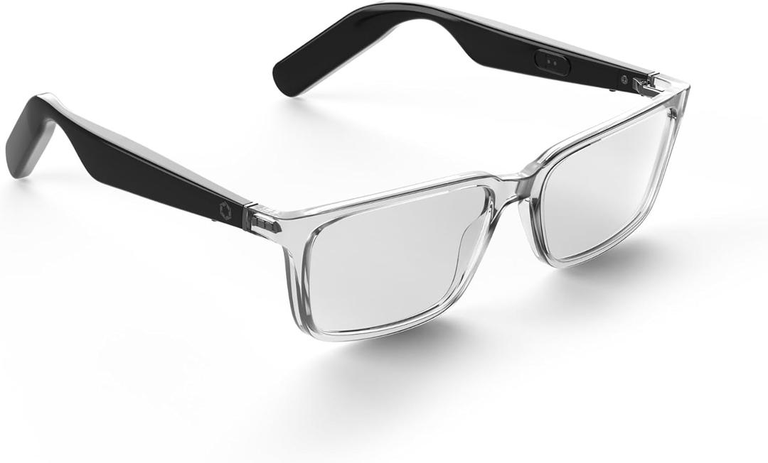 Lucyd Lyte (2025 Version) Smart Glasses for Men - Bluetooth Smart Eyewear with Light Adaptive Photochromic Lenses, Open Ear Speakers & Microphone - Eclipse (Standard)