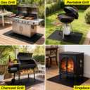 FLASLD Under BBQ Mat, 36x48 inches Large Under Grill Mats for Outdoor Grill, Double-Sided Fireproof Protective Mat, Oilproof Waterproof BBQ Fire Pit Fireplace Mat
