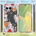 for Google Pixel 9A Case 5G Flowers Slim Anti-Drop Shockproof Protective Soft Shockproof Clear Phone Protective Covers 6.285 Inch for Women?Pink Romance?