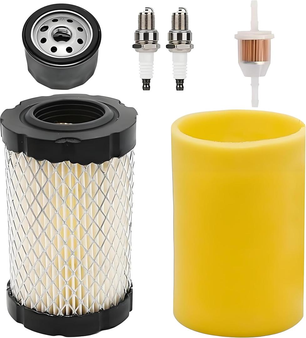 796031 YTH22v46 Air Filter Tune Up Kit Compatible with Husqvarna YTA18542 YTA22V46 YTH18542, for Briggs & Stratton 591334 492932 696854, for John Deere D100 D110 D105 D125 D130 with 492932 Oil Filter