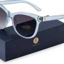 EASY READ Bifocal Reading Sunglasses for WomenFashion Sun Readers UV400 Protection(Magnification 1.50,Blue)