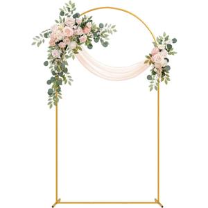 Tamodan 7.2 ft Arch Backdrop Stand, Gold Metal Wedding Arch Stand for Ceremony, Birthday Party, Bridal Baby Shower, Arch Stand for Floral, Balloon, Photo Booth Decorations