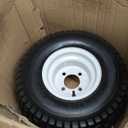 (2-Pack) 18" Tubeless Tires On Rims - 18x8.5-8 Tire and Wheel Assemblies - 4-Lug 4" Center - 2.83" Center Bore - Load Range B Max Tire Weight of 815 Lbs - Compatible with Alumacraft Boat Trailers (White)