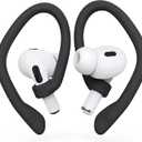DamonLight Ear Hooks 2 Pairs for AirPods Pro 2 & 1, AirPods 4 & 3, Anti-Slip Comfortable Fit, Ergonomic Design, Accessories (Medium, Black)