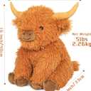 JellyMallow Highland Cow Weighted Stuffed Animals 5 lbs 16 in, Jumbo Highland Cow Stuffed Animal Plush Toy, Adorable Weighted Cow Cattle Stuffed Animal Pillow Gifts for Kids and Adults