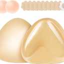Sticky Bra Inserts - Soft Invisible Reusable Double Sided Sticky Bra Beige