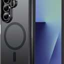 for Samsung Galaxy Z Fold 7 Case,Magnetic Samsung Fold 7 Phone Case Slim Compatible with Magsafe, Translucent Back Non-Slip Hard PC Shockproof Cover for Z7 Fold 5G-Black