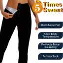 Sauna Suit for Women High Waist Slimming Tummy Control Workout Leggings, Corset Waist Trainer Sweatsuit Gym Yoga, XXL
