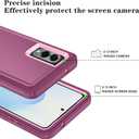 ONOLA Compatible with Samsung Galaxy S25 Edge Case with HD Screen Protector, Heavy Duty Shockproof & Dropproof 3-Layer Cover Phone Case for Galaxy S25 Edge (WineRedPink)