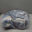 VClife Sofa Couch Cover Washable- Modern White and Blue Striped Jacquard Couch Cover for 2 Cushion Couch 71''x118'' - 1 Piece Soft Chenille Large Sofa Covers Slipcover for Living Room Bedroom