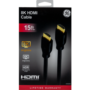 GE 8k HDMI 2.1 Cable, 15 ft 