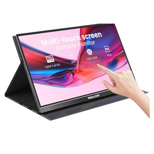Portable Monitor Touch Screen 15.6'' 1080P USB-C HDMI Computer Display HDR IPS Eye Care Screen 100% sRGB with Smart Cover, Dual Speakers for Laptop PC Mac Phone PS4/5 Xbox Switch