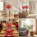 8pcs Red Cherry Blossom Branches 36in Cherry Blossom Decor
