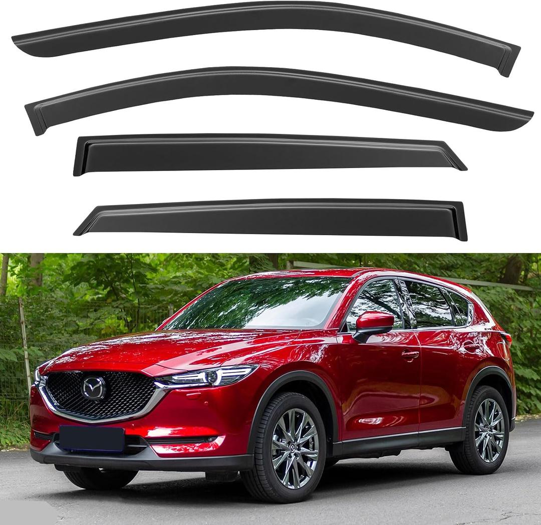Window Visors Rain Guards Shield for 2017-2026 Mazda CX5, Out-Channel Window Vent Wind Deflectors Visors Shades for 17-26 CX-5