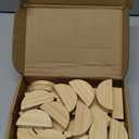Colingmill 24 Pcs Large Size Stable Wooden Table Number Stands 2.4 Inch Place Cards for Table Setting Semicircular Design Wooden Card Holder Wedding Office Tag Photo Menu Birthday Party(Nature)