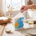 Fish Design Napkin Holder Coastal Napkin Holder Ocean Serviette Dispenser Marine Cocktail Tissue Storage Organizer Mail Letter Sorter Rack Document File Organizer