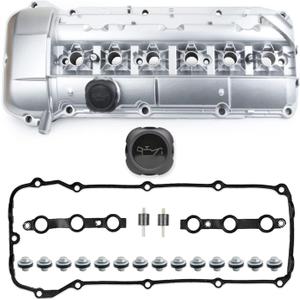 MITZONE Upgrade Aluminum Valve Cover kit Compatible with 2002-2006 BMW X5 X3 530i 525i 325i 325ci 325xi 330i 330xi 330Ci z4 Replace 11127512839