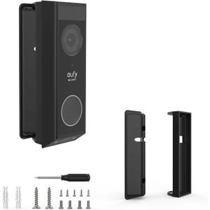 Angle Mount for eufy Security Video Doorbell E340, Adjustable 0 to 35 Degree Doorbell Camera Holder for Eufy Doorbell E340, Mounting Bracket Corner Wedge Stand Kit for eufy Video Doorbell E340 (Black)