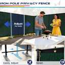 Windscreen4less Outdoor Privacy Fence Screen, 6'x12' Freestanding Privacy Fencing Set with Iron Poles and Ground Spikes, UV Resistant Mesh Cover Garden Pet Fencing for Backyard Patio Pool, Green