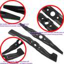 72531-VH7-000 & 72511-VH7-000 Blades Kit, Compatible with Honda HRR216 HRR2169VYA HRR216VKA HRR216k10VKAA HRR216k9VKAA HRN216 HRX217 21" Walk-Behind Mower, 2 Blades