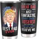 Mocosweeties Gifts for Dad from Daughter, Son - Birthday, Fathers Day, Christmas Gifts for Dad - Christmas Father Gift Ideas - New Papa Daddy Stepdad Gift Ideas for Men - 20 Oz Black Tumbler