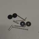 PATIKIL 2Pcs Door Hole Cover Plate, (Black) Stainless Steel Deadbolt Cover Plate Door Knob Hole Filler Plates with 3.54" Connecting Screws, Suit for - 1" Holes/Door/Cabinet/Wall