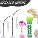 OurWarm 8.2FT & 6FT Balloon Arch Stand Kit, Black Half Arch Balloon Stand with Base for Floor, Free Bending Top Balloon Column Kit for Wedding Birthday Baby Shower Graduation Party Decorations