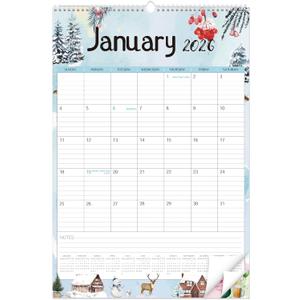 GuassLee Large Wall Calendar 2026-2027,24-Month Vertical Wall Calendar Runs from Jan. 2026 to Dec. 2027, 22"x15" Hanging Monthly Planner with Thick Paper Watercolor Design for Easy Organizing