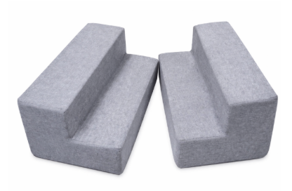 2 Pcs Best Pet Supplies Dog Stairs & Steps - Foam Steps for Small Dogs & Cats, Non-Slip Indoor Balanced Pet Step Support, Dog Ramp, No Assembly, Size 24x16x6&12" 